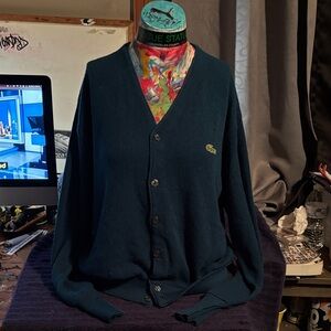 Men's Classic Navy Cardigan Sweater